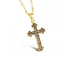 Frauen Kreuz Halskette, dünne Gold Seitwärts Kreuz Halsketten Schmuck